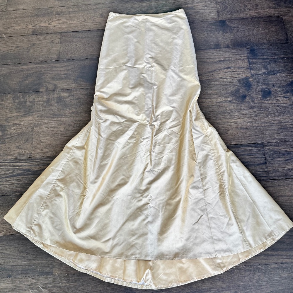 Gold Long Evening Skirt Size 8